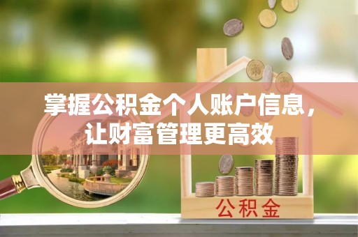 天台掌握公积金个人账户信息，让财富管理更高效