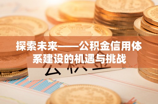 天台探索未来——公积金信用体系建设的机遇与挑战