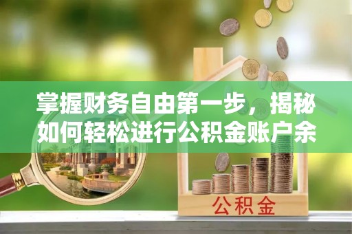 天台掌握财务自由第一步，揭秘如何轻松进行公积金账户余额查询